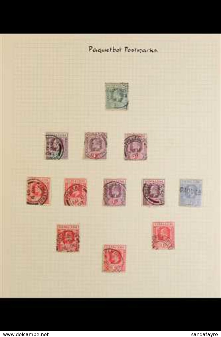 PAQUEBOT CANCELS COLLECTION An Attractive Old Time Collection Written Up On Pages, With QV To KGV Values Clearly Cancell - Sierra Leone (...-1960)