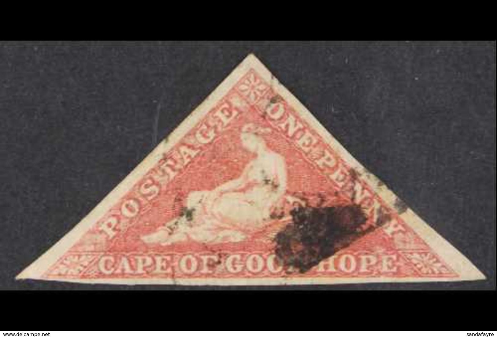 CAPE OF GOOD HOPE 1855-63 1d Rose, SG 5a, Used With 3 Margins. For More Images, Please Visit Http://www.sandafayre.com/i - Non Classificati