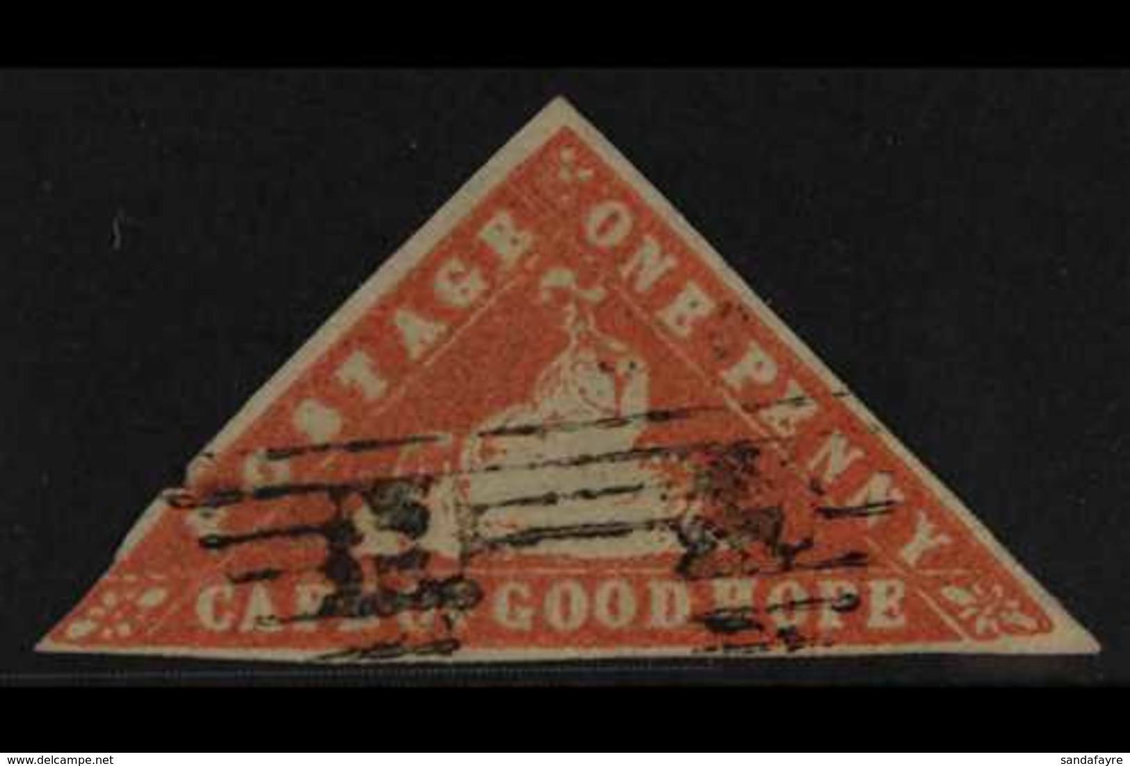 CAPE OF GOOD HOPE 1861 1d Vermilion 'wood-block', SG 13, Used With Crisp Cancel Leaving Much Of 'Hope' Clear, Well-balan - Ohne Zuordnung