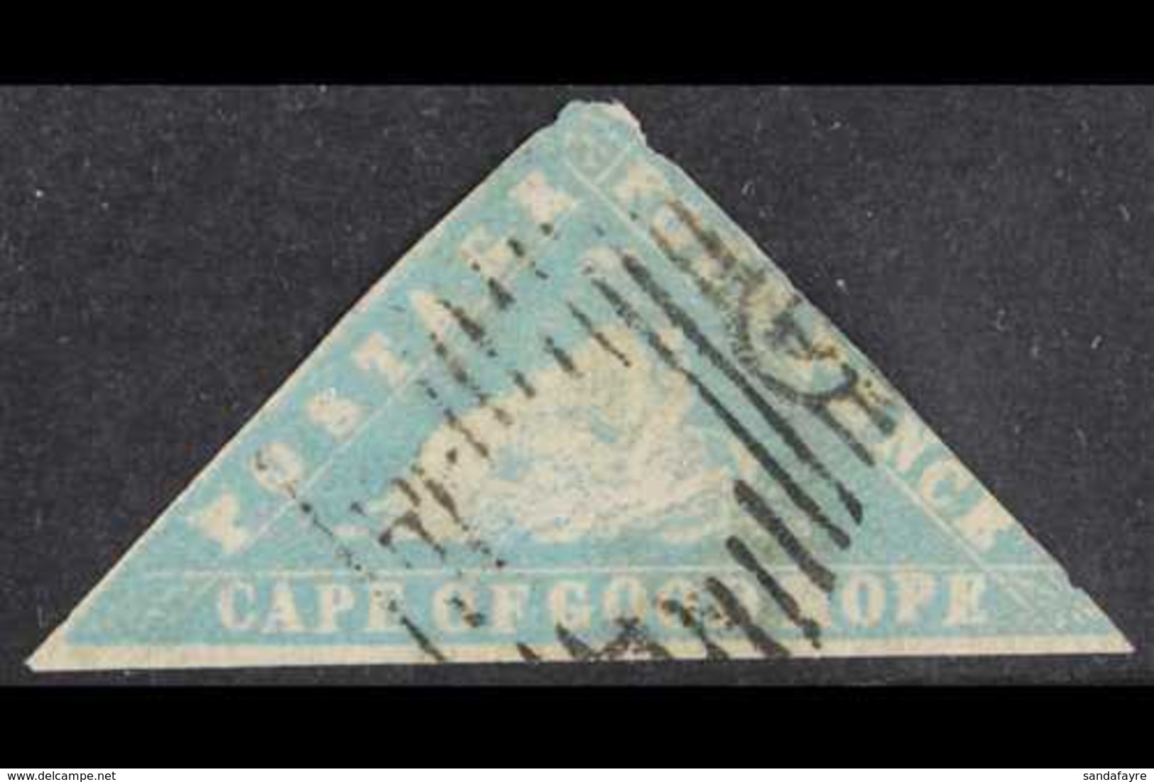 CAPE OF GOOD HOPE 1861 4d Pale Milky Blue 'wood-block', SG 14, Used With Neat Cancel, Small / Touching Margins, Cat £225 - Ohne Zuordnung