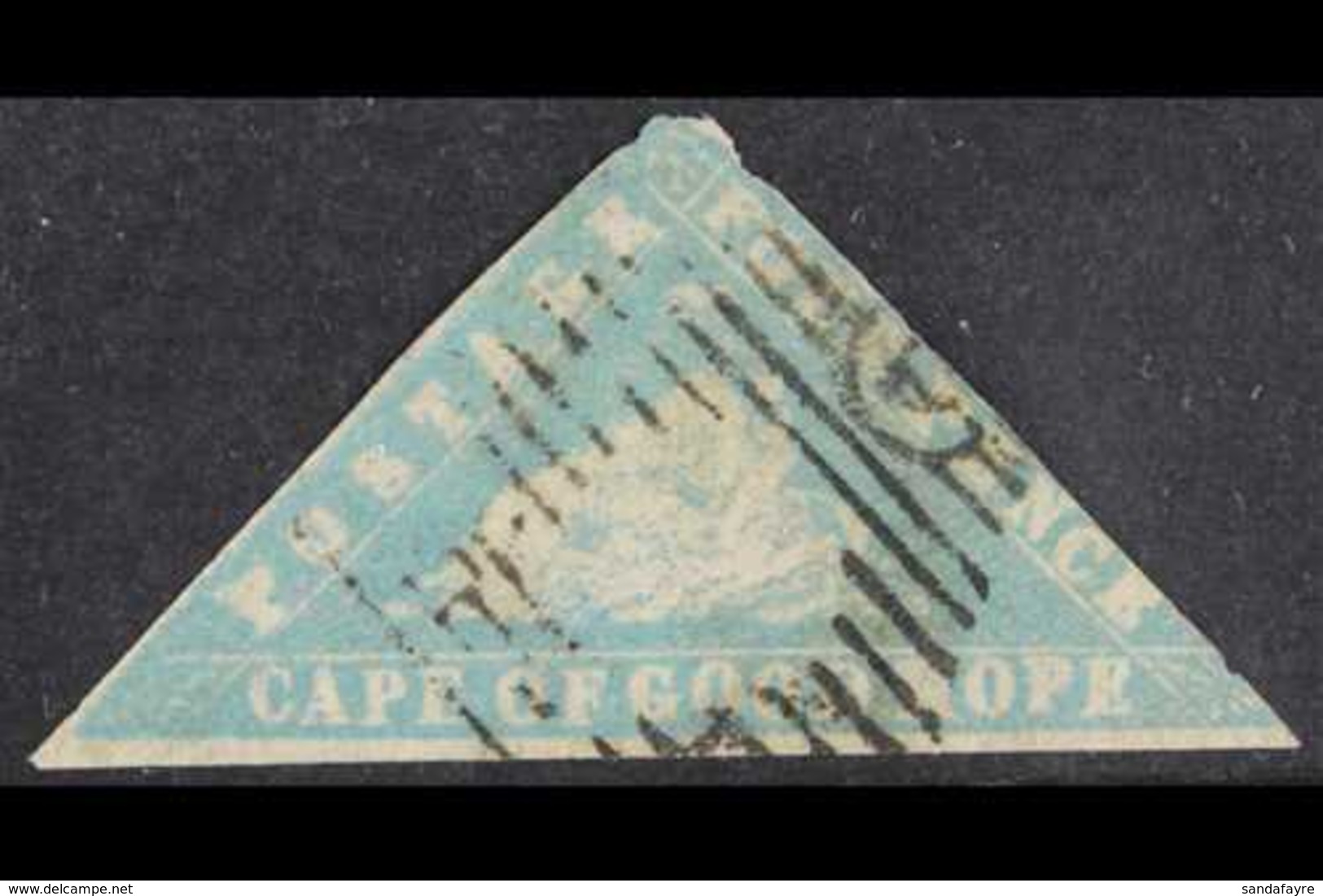 CAPE OF GOOD HOPE 1861 4d Pale Milky Blue 'wood-block', SG 14, Used With Neat Cancel, Small / Touching Margins, Cat £225 - Unclassified