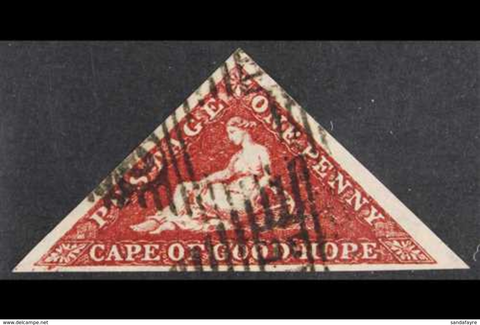 CAPE OF GOOD HOPE 1863-64 1d Deep Carmine-red, SG 18, Used With 3 Good / Large Margins, Fabulous Bright Appearance & Cri - Non Classificati