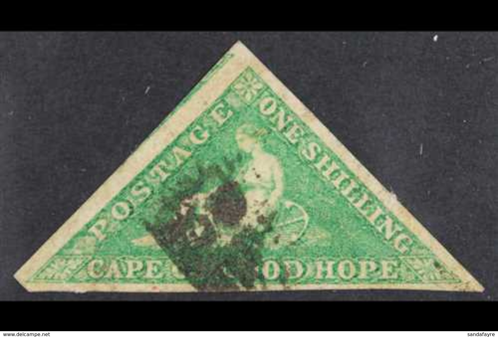 CAPE OF GOOD HOPE 1863-64 1s Bright Emerald-green, SG 21, Used With Good To Large Margins All Round. For More Images, Pl - Unclassified