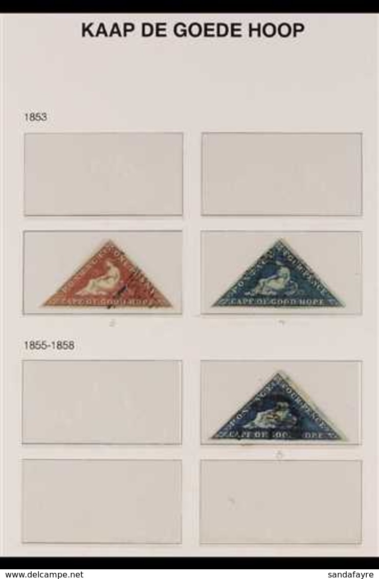 CAPE OF GOOD HOPE 1853-1904 MINT AND USED (mostly Used) All Different Collection On Printed Pages. With Used Triangulars - Unclassified