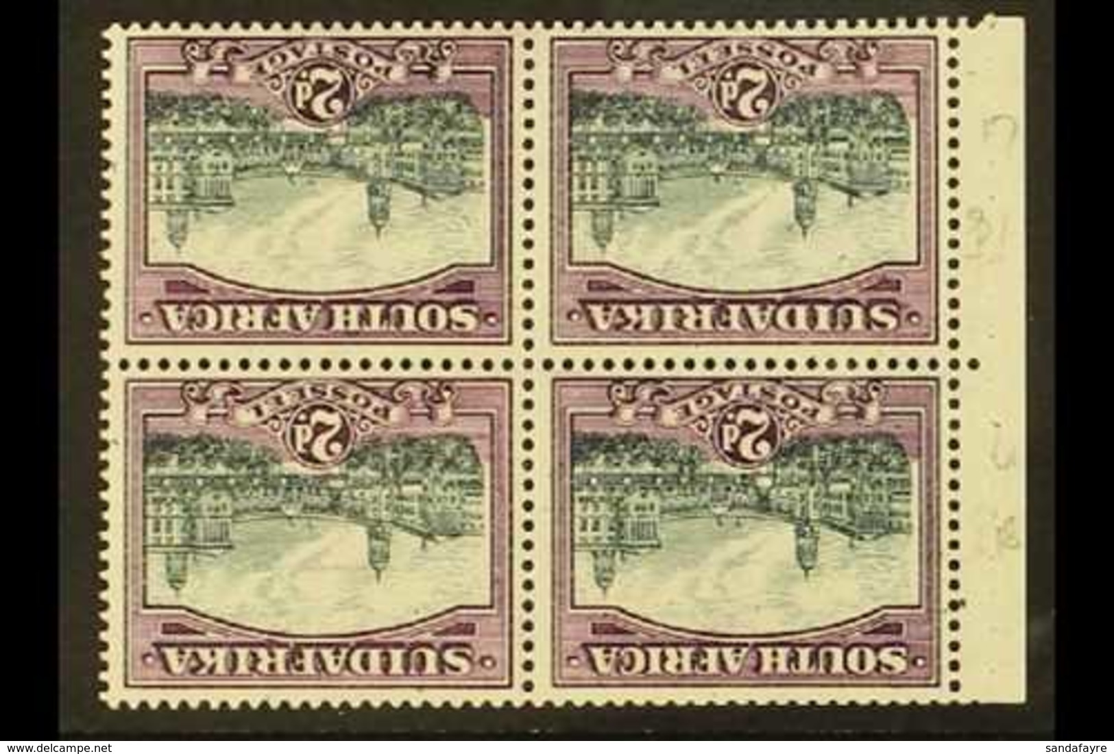 BOOKLET PANE 1931 2d Watermark Inverted, COMPLETE PANE OF FOUR From Rare 1931 3s Rotogravure Booklets, As SG 44bw, Fine  - Unclassified