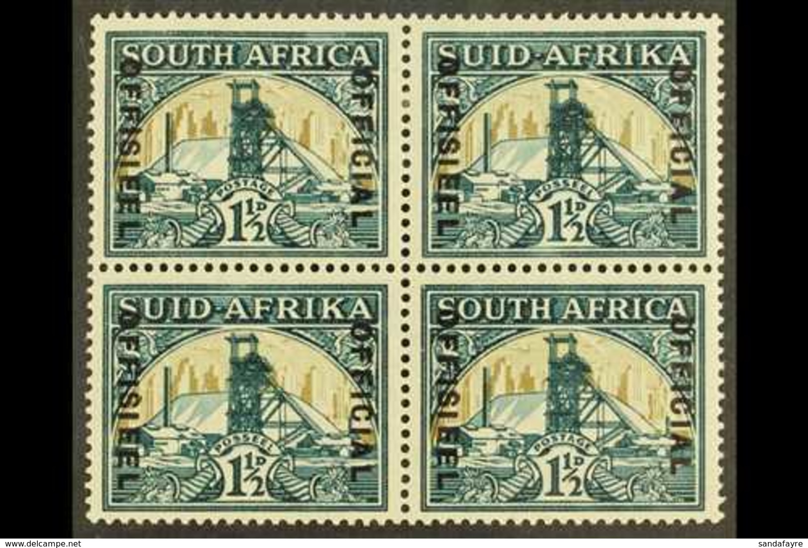 OFFICIAL 1935-49 1½d (wmk Inverted), SG O22, Mint Block Of Four, The Lower Pair Never Hinged. For More Images, Please Vi - Non Classificati