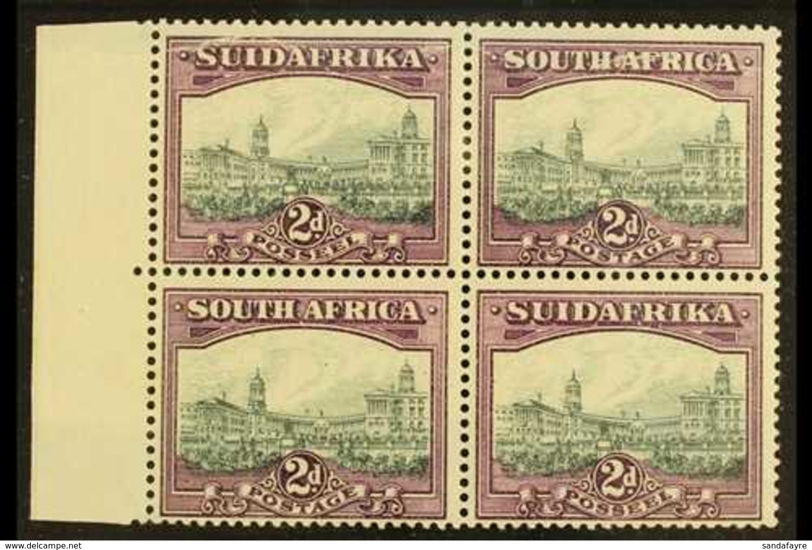 UNION VARIETY 1930-44 2d Slate-grey & Deep Lilac, Watermark Upright, JOINED PAPER VARIETY In A Block Of 4 (join On Top P - Non Classificati