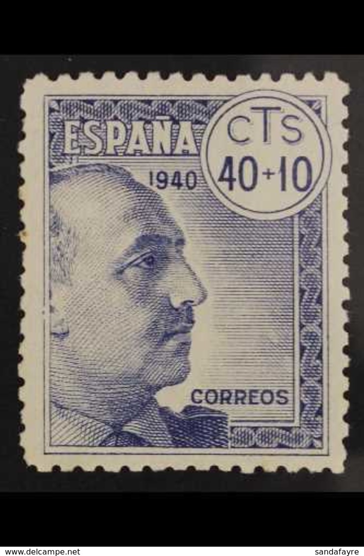 1940 Anti-TB Fund 40c+10c Without Cross Of Lorraine, Edifil 938ef, Never Hinged Mint. For More Images, Please Visit Http - Altri & Non Classificati