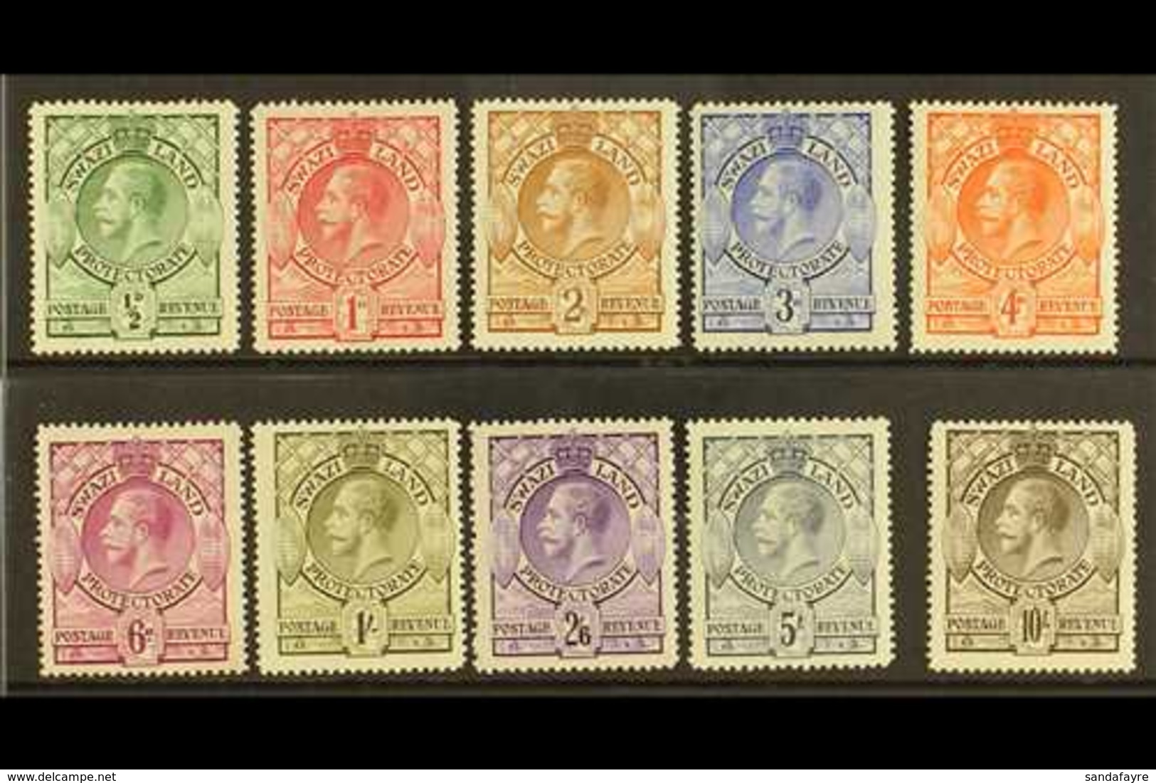 1933 Shields Set, SG 11/20, Fine Mint. (10) For More Images, Please Visit Http://www.sandafayre.com/itemdetails.aspx?s=5 - Swasiland (...-1967)