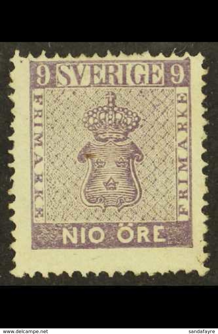 1858 9ore Purple, SG 7, Mint, Centred High But Not Perfed Into Design And Some Slight Gum Adherence. Cat SG £450 For Mor - Altri & Non Classificati