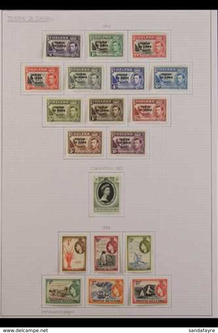 1952-1969 COMPREHENSIVE SUPERB MINT COLLECTION On Leaves, All Different, Complete To 1966, Includes 1952 Overprints Set, - Tristan Da Cunha