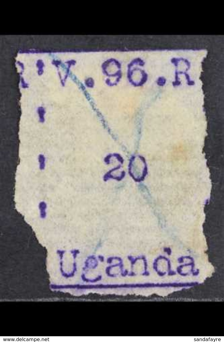 1896 20 (c) In Violet , "V.96.R", SG 47, Fine Used With Blue Pen Cross Cancel. For More Images, Please Visit Http://www. - Uganda (...-1962)