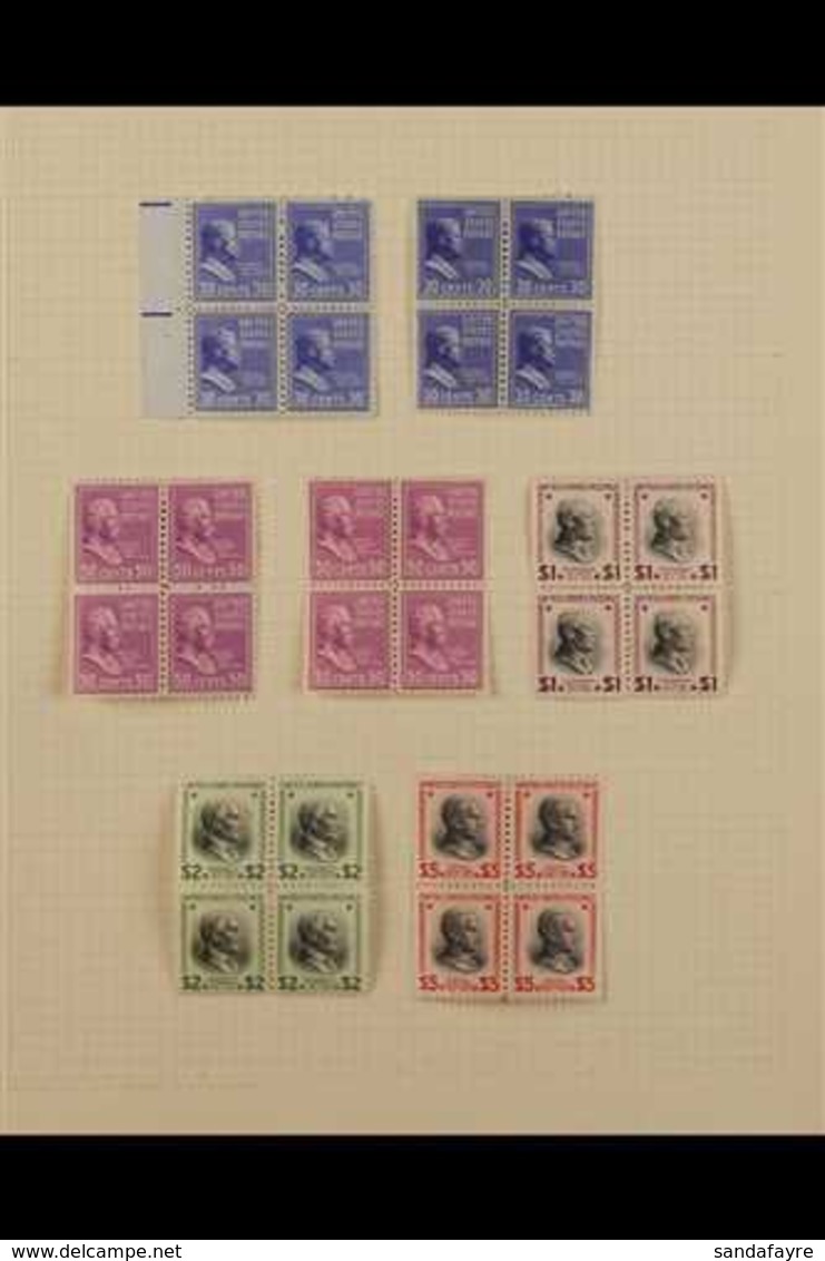 1938 Presidents Complete Set With Many Additional Shades (Scott 803/34, SG 799/831), Very Fine Mint (the Two Lower Stamp - Sonstige & Ohne Zuordnung