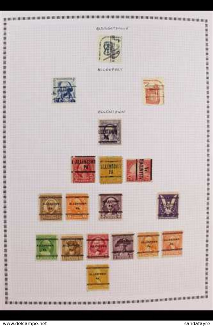 PRECANCELS COLLECTION - STATES PENNSYLVANIA TO WYOMING. An Extensive, Chiefly ALL DIFFERENT, 20th Century, Mostly Used C - Altri & Non Classificati