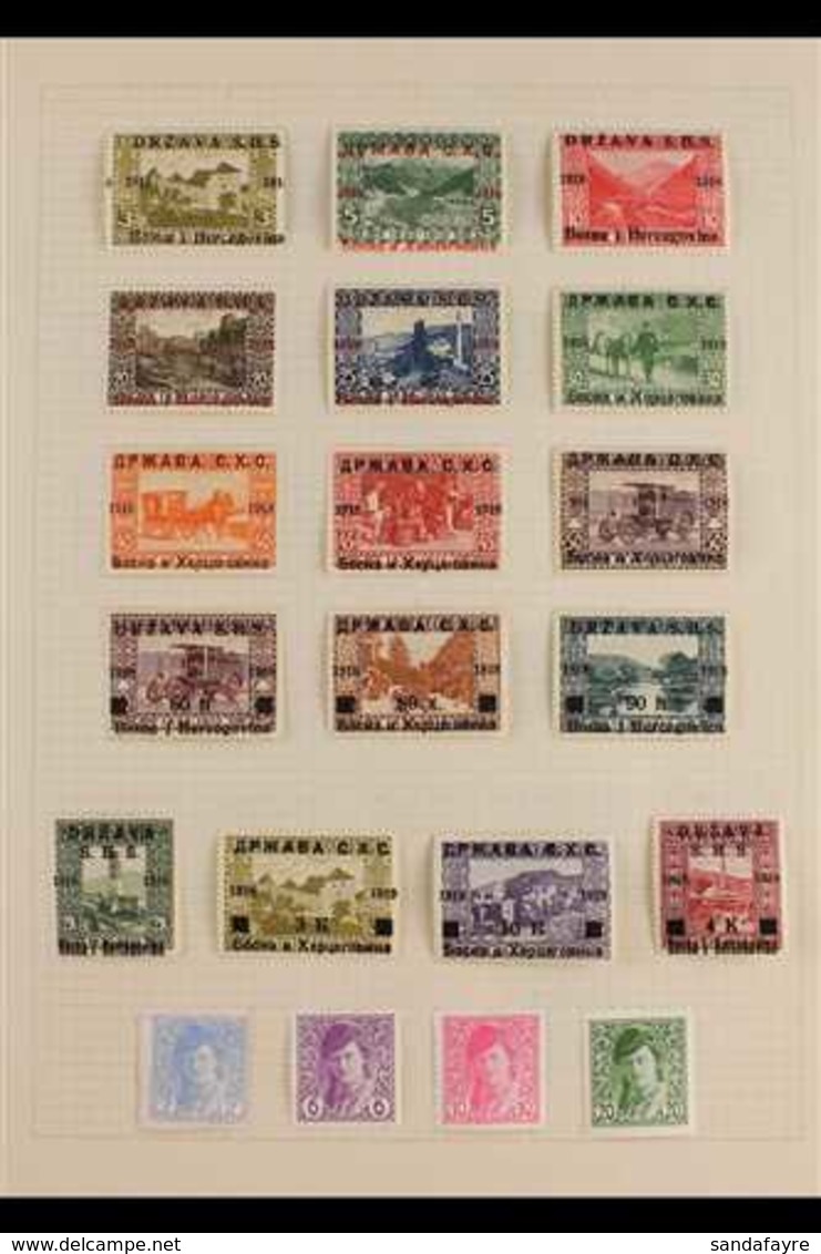 REGIONAL ISSUES 1918-1919 VERY FINE MINT COLLECTION On Leaves, All Different, Includes BOSNIA & HERZEGOVINA 1918 Pictori - Other & Unclassified