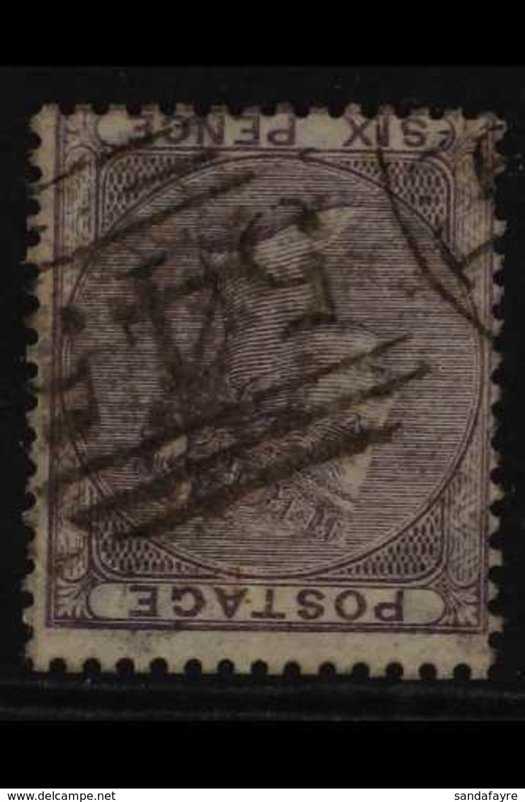 1855-57 6 Lilac WATERMARK INVERTED Variety, SG 70wi, Good Used, One Short Perf, Cat £400. For More Images, Please Visit  - Altri & Non Classificati