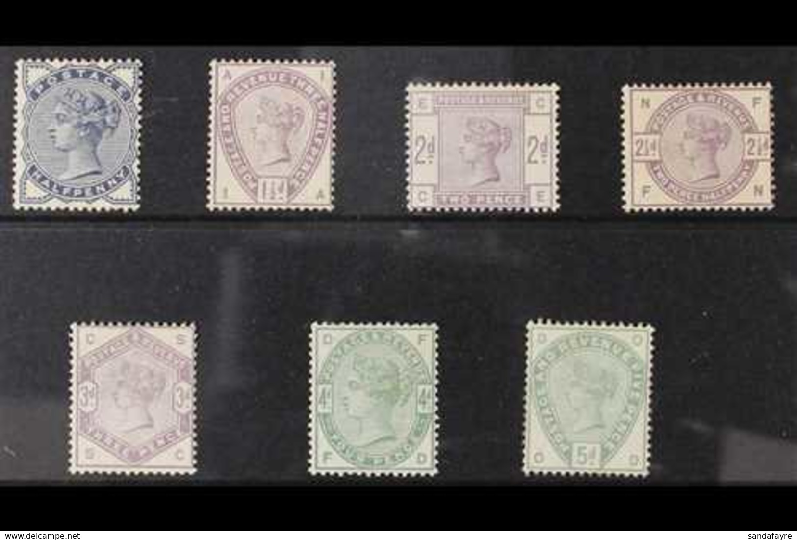 1883-84 'lilacs And Greens' Set Complete To 5d, SG 187/93, Mint Very Lightly Hinged, Cat £1925 (7 Stamps) For More Image - Sonstige & Ohne Zuordnung