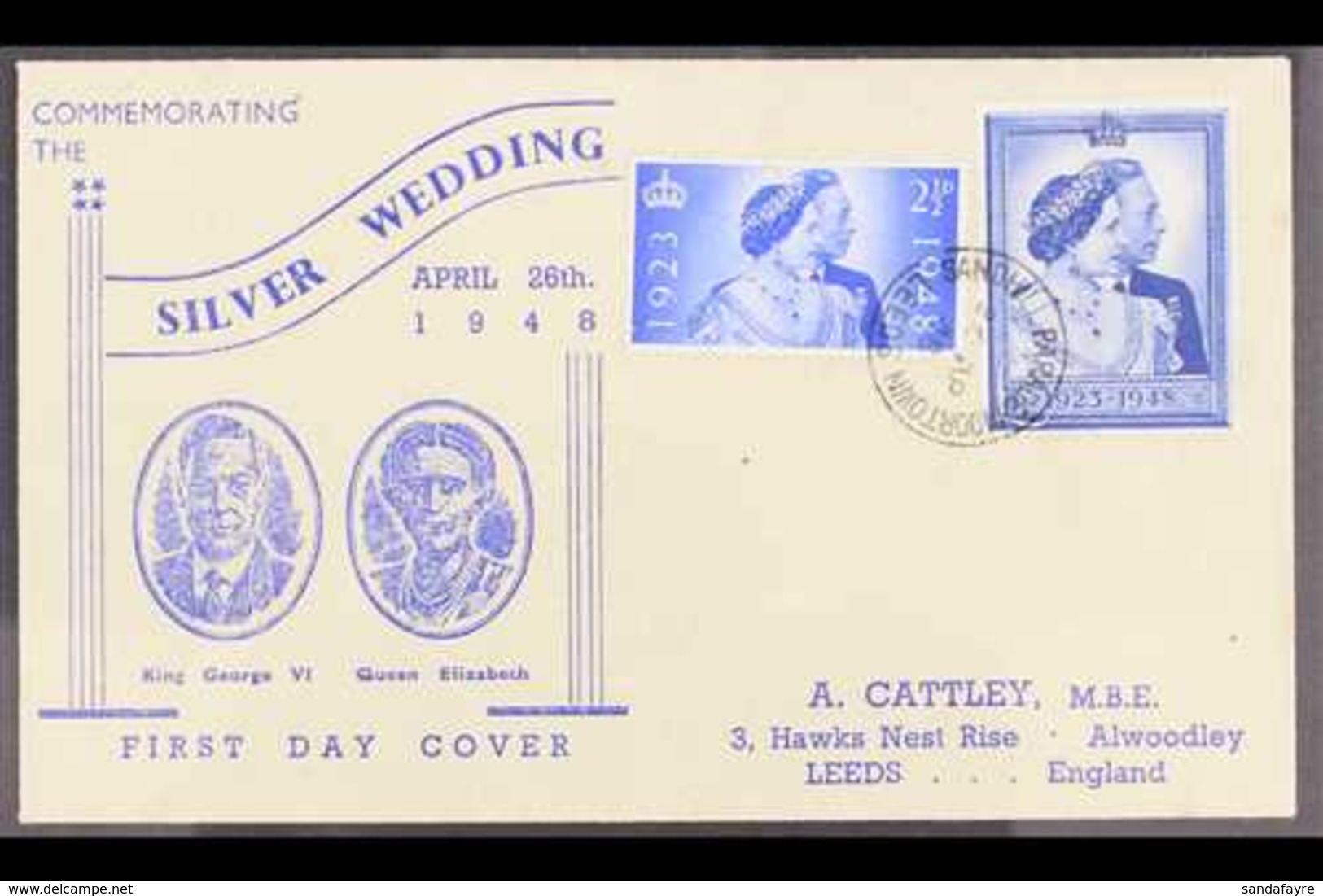 1948 (26 Apr) Royal Silver Wedding Set On ILLUSTRATED FIRST DAY COVER With The Complete Set Tied By Single Crisp Fdi Lee - Ohne Zuordnung