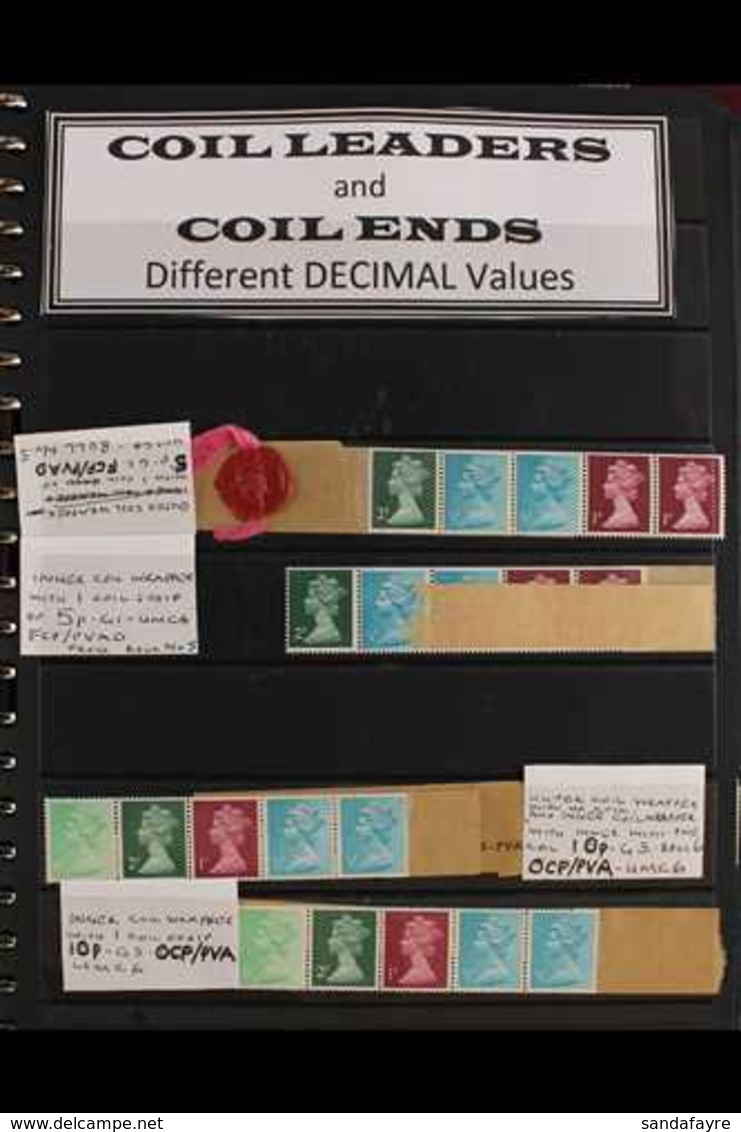 1971-1977 MACHINS - COIL ISSUES. SPECIALIZED NEVER HINGED MINT COLLECTION/ACCUMULATION On Stock Pages In Three Binders,  - Other & Unclassified