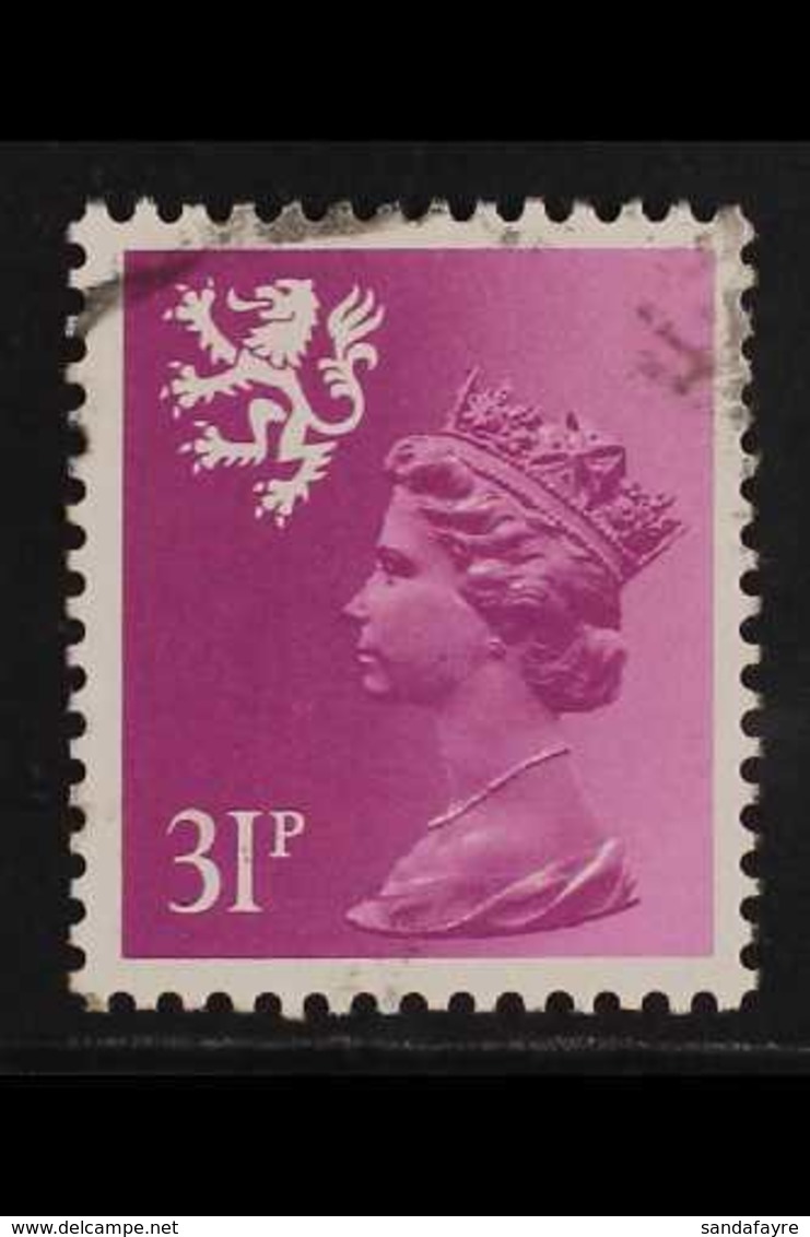 SCOTLAND 1971-93 31p Bright Purple Machin Litho Waddington Perf 14 TYPE II, SG S51Ea, Lightly Used, Fresh & Scarce, Cat  - Other & Unclassified