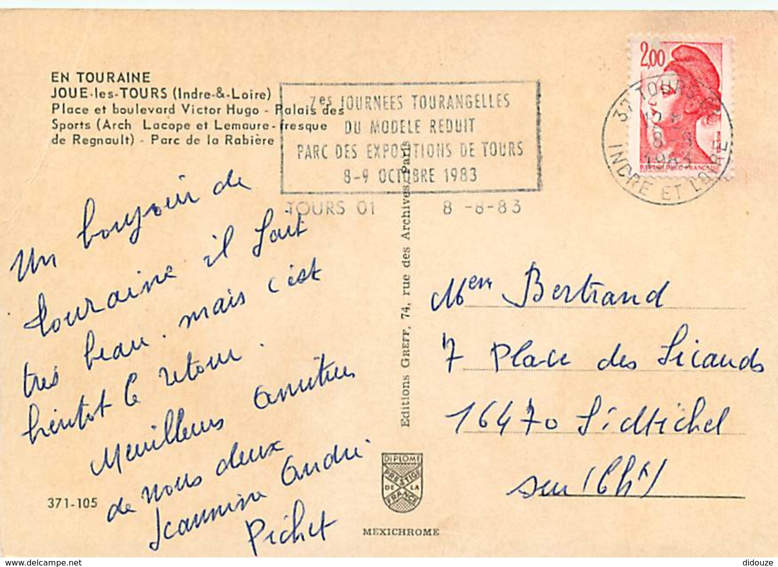 37 - Joué Les Tours - Multivues - Immeubles - Flamme Postale De Tours - Voir Scans Recto-Verso - Other & Unclassified