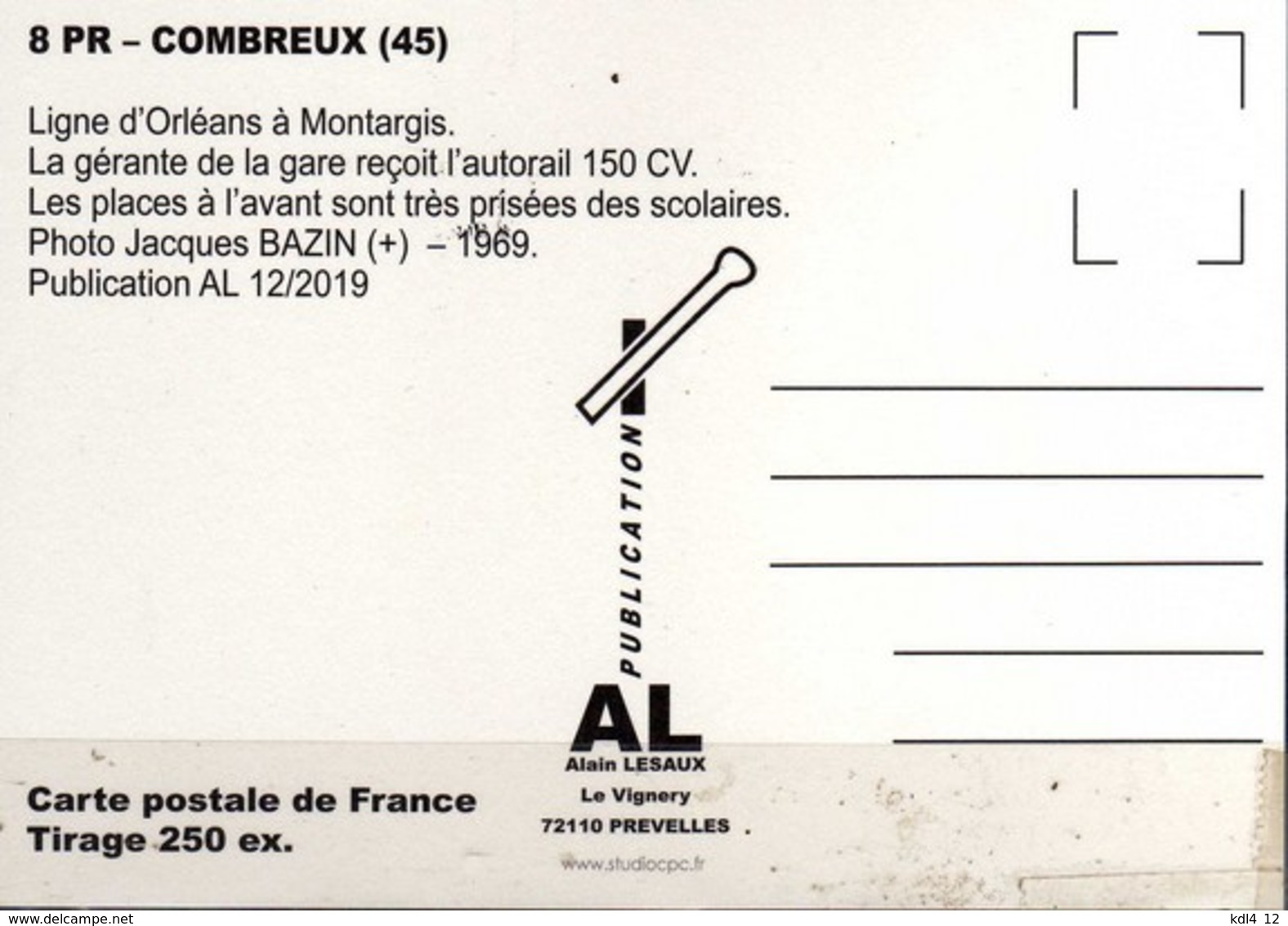 AL PR 08 - La Gérante Reçoit Un Autorail 150 CV En Gare - COMBREUX - Loiret - SNCF - Autres & Non Classés