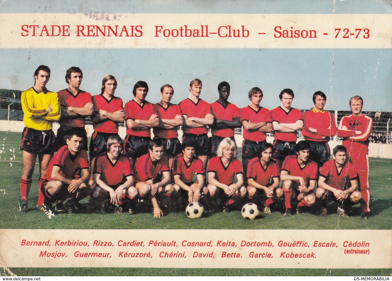 Rennes - Football Club Saison 1972/73 - Autographe Zdenko Kobescak - Rennes