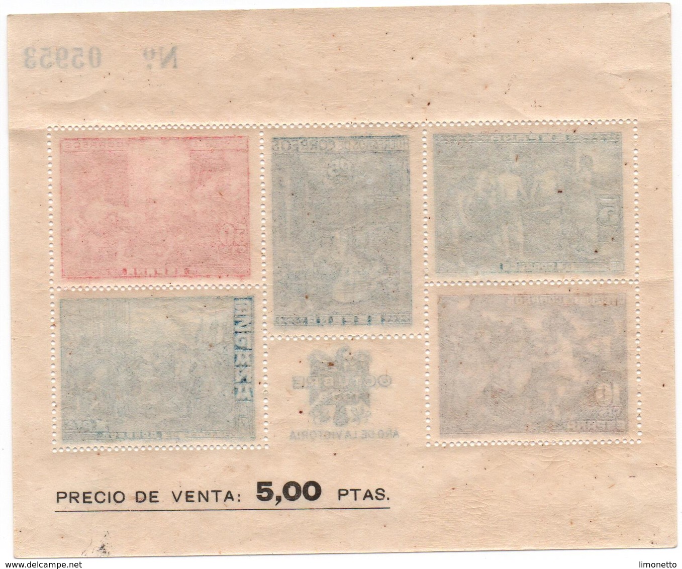 ESPAGNE-1939- N+ - Bloc Feuillet - Année De La Victoire- Dentelé- (n°05953)- Yvert N°18  Voir Scans - Blocs & Feuillets