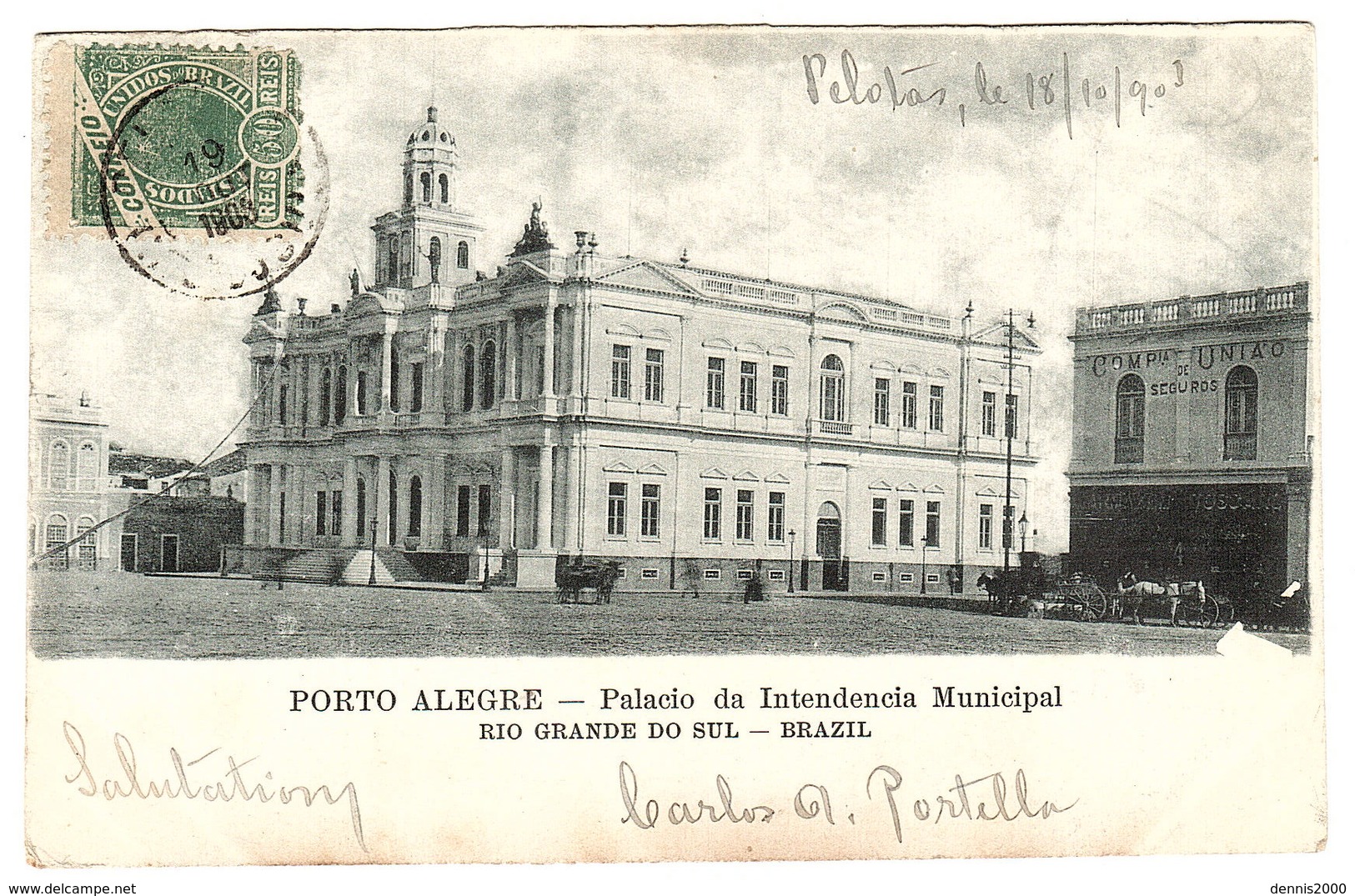 PORTO ALEGRE - Palacio Da Intendencia Municipal - Rio Grande Do Sul, Brazil - Porto Alegre