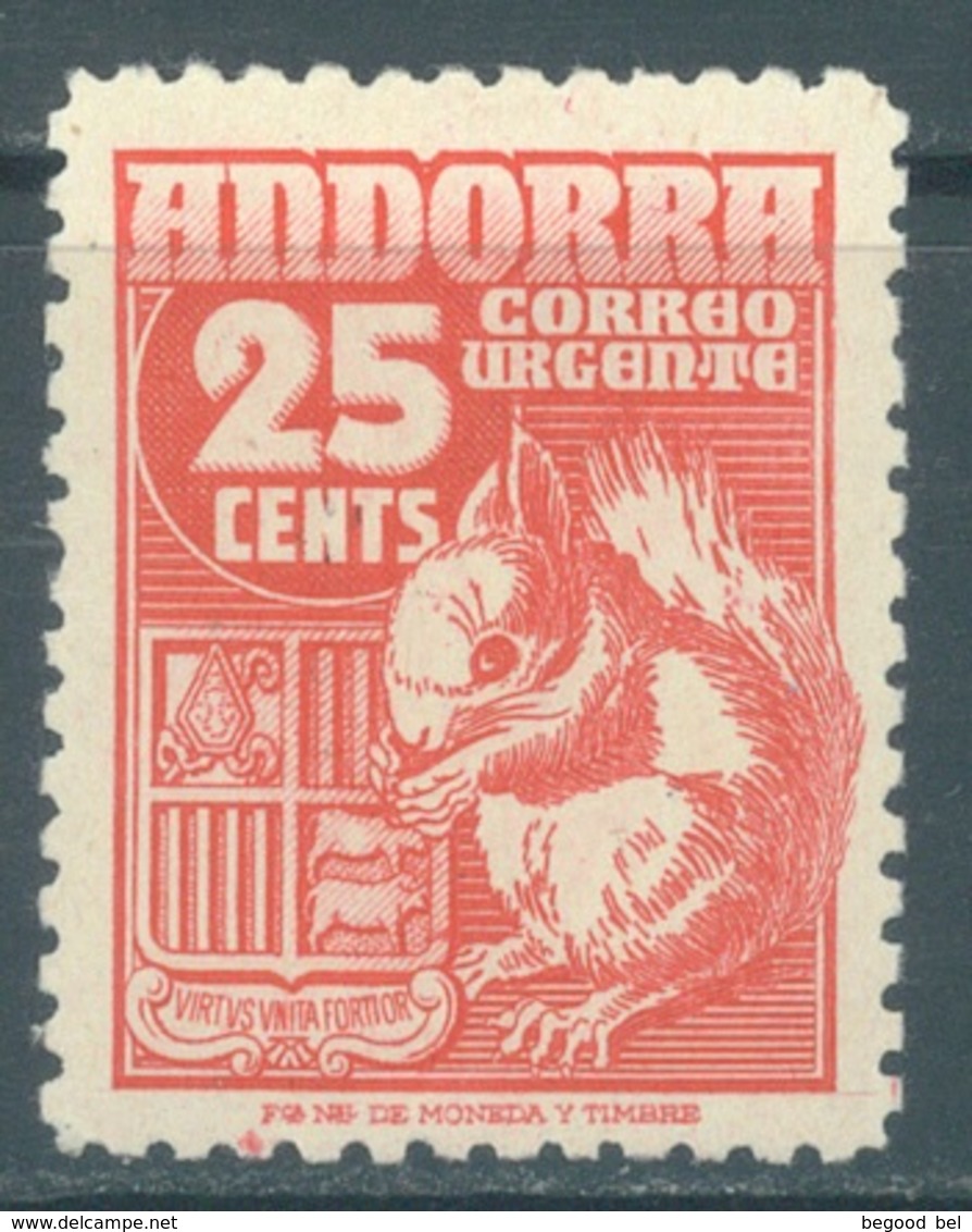 ANDORRA - 1948-1953 - MH/*. -  ECUREUIL URGENTE EXPRESS - Yv 52 - Lot 20830 - Neufs