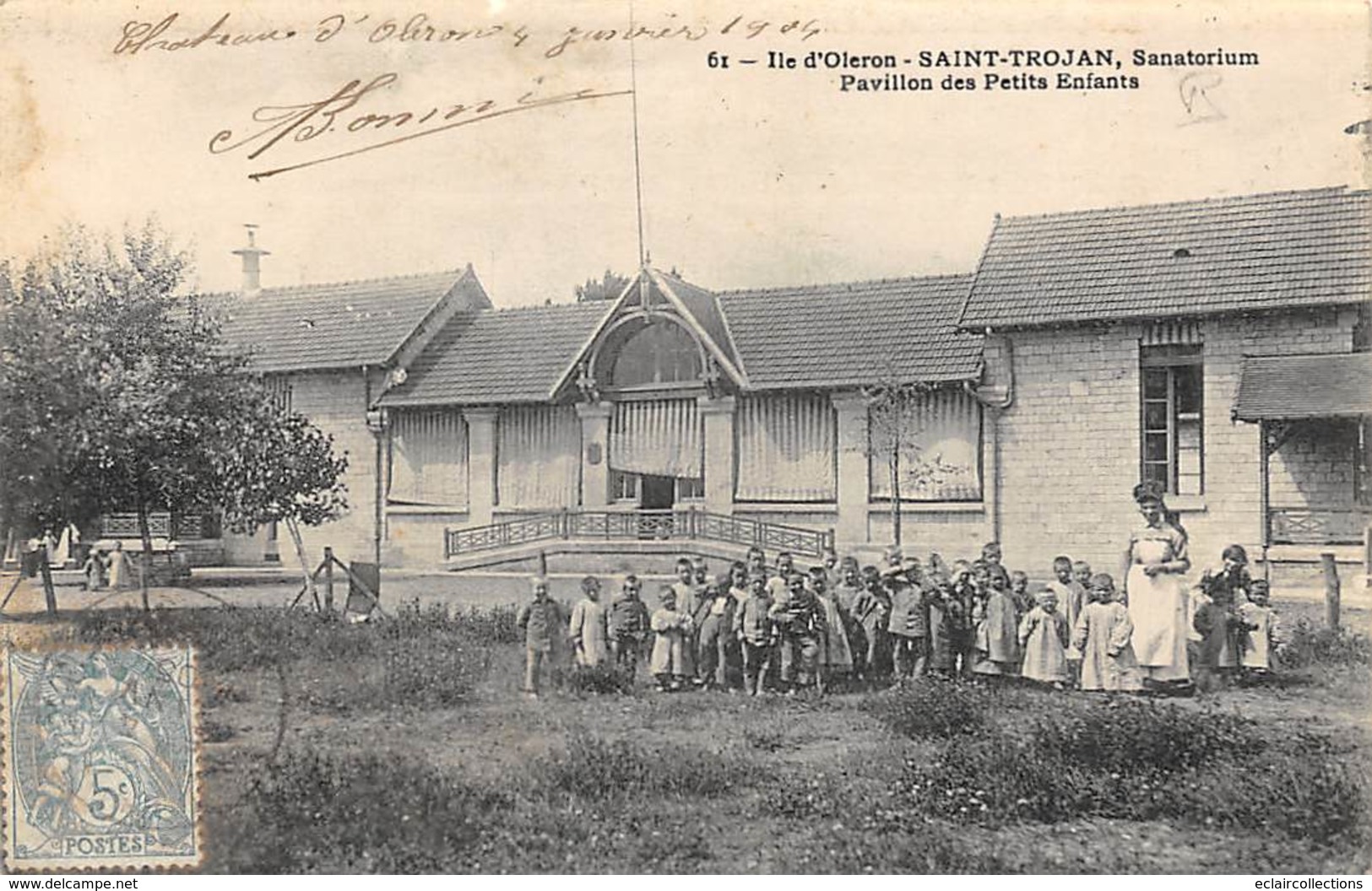 Ile D'Oléron.  St Trojan Les Bains    17     Préventorium  Pavillon Des Petits Enfants      (Décollée Voir Scan) - Ile D'Oléron