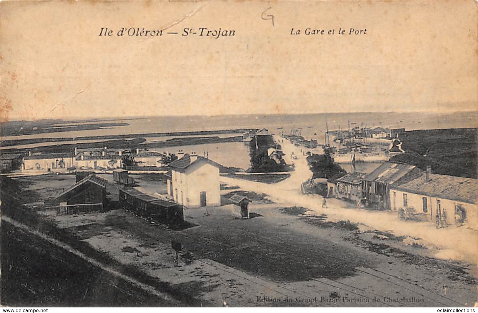 Ile D'Oléron.  St Trojan Les Bains    17      La Gare Et Le  Port  .     (voir Scan) - Ile D'Oléron