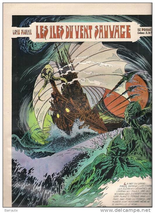 Planches LOne SLOANE " Les ILES Du VENT SAUVAGE" Par DRUILLET Les 8 Planches. Extra. Publiées Le 11/06/1970 - Planches Et Dessins - Originaux
