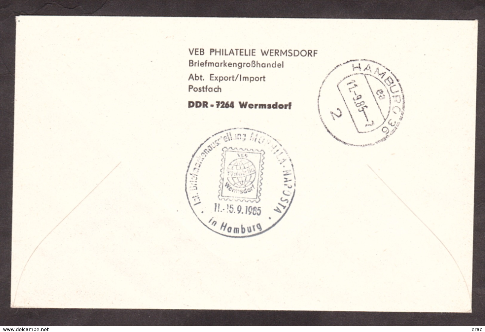 DDR - Enveloppe Entier Postal - MOPHILA85 - Hambourg - Vignettes Recommandé + Exprès - Sobres Privados - Usados