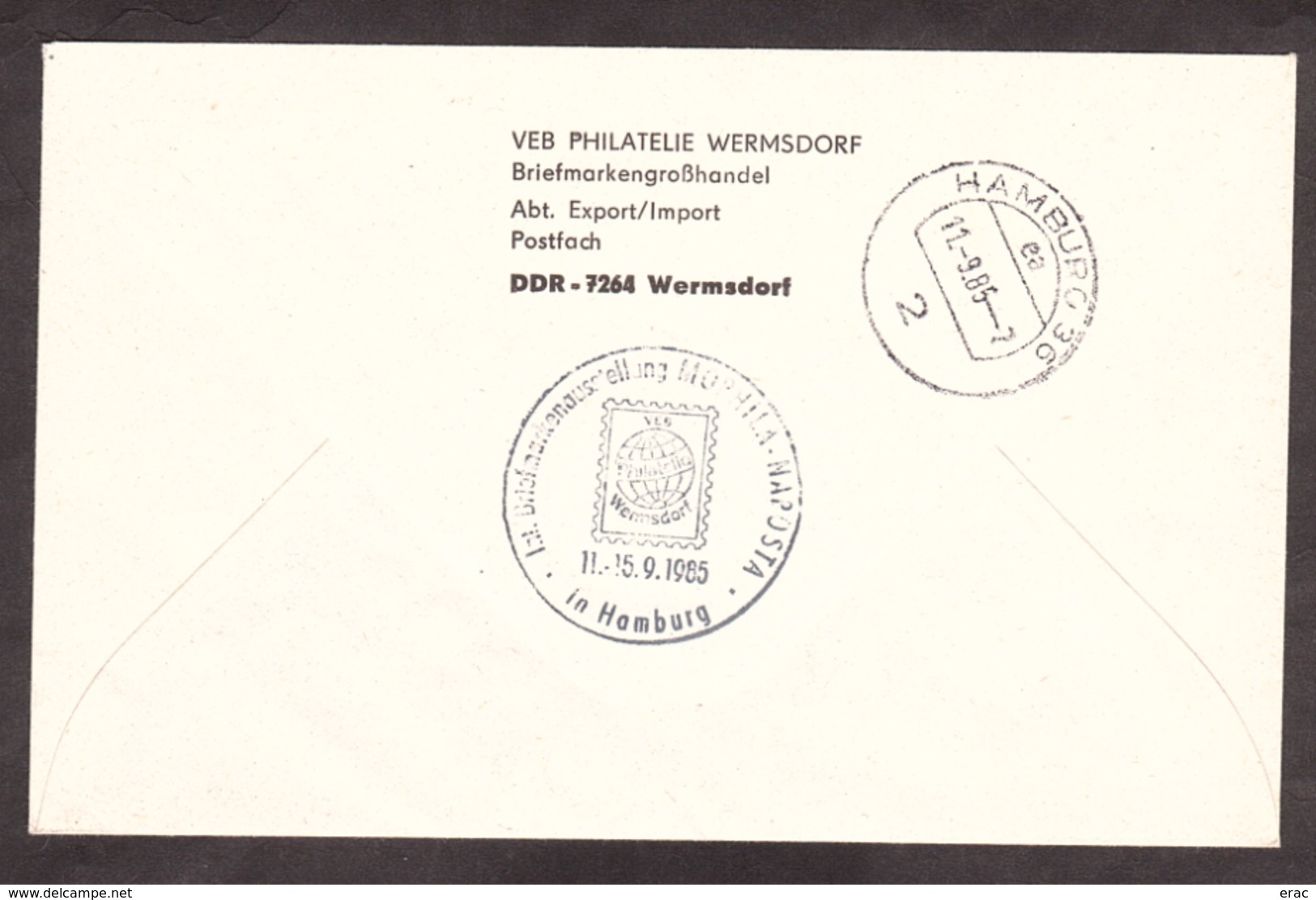 DDR - Enveloppe Entier Postal - MOPHILA85 - Hambourg - Vignettes Recommandé + Exprès - Privatumschläge - Gebraucht