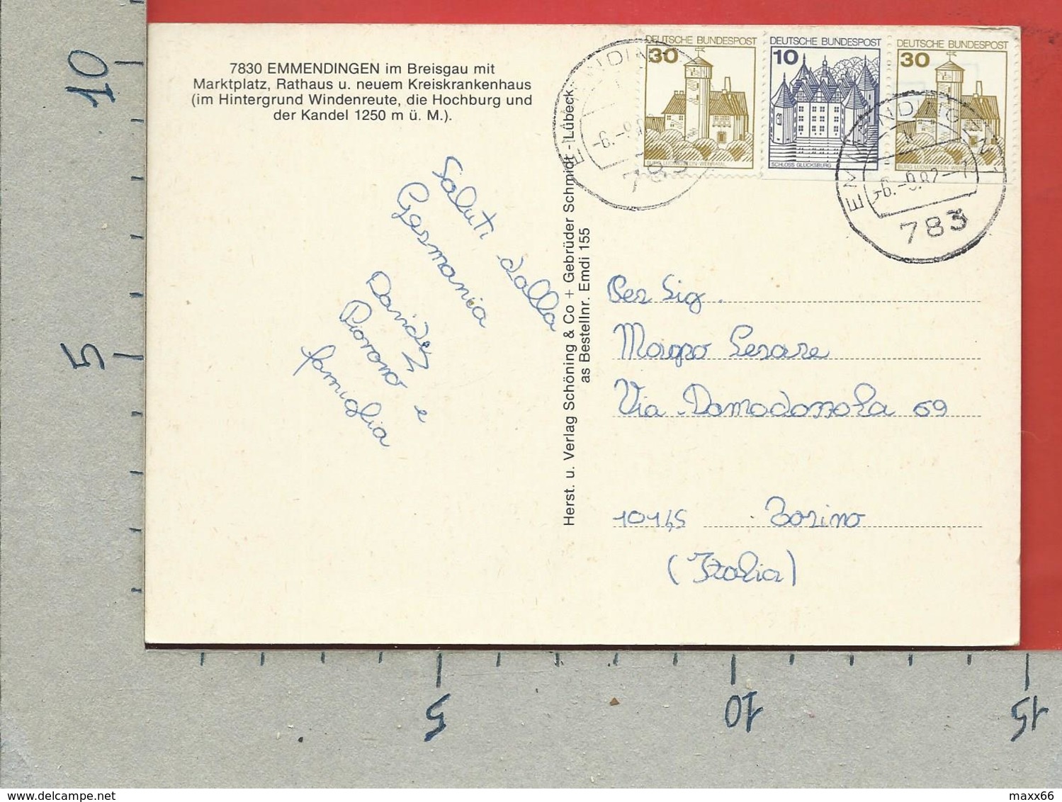 CARTOLINA VG GERMANIA - Gruss Aus EMMENDINGEN - Vedutine Multivue - 10 X 15 - 1982 - Emmendingen