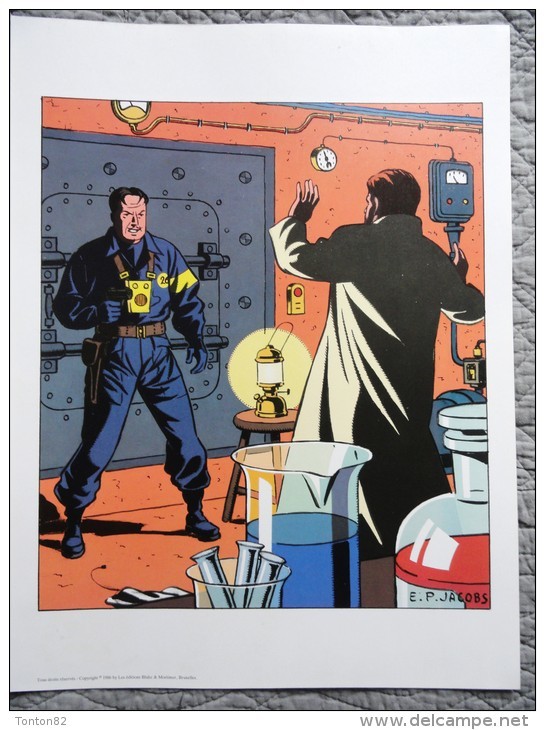 E . Jacobs - Planche Blake Et Mortimer  34 X 44 - Planches Et Dessins - Originaux