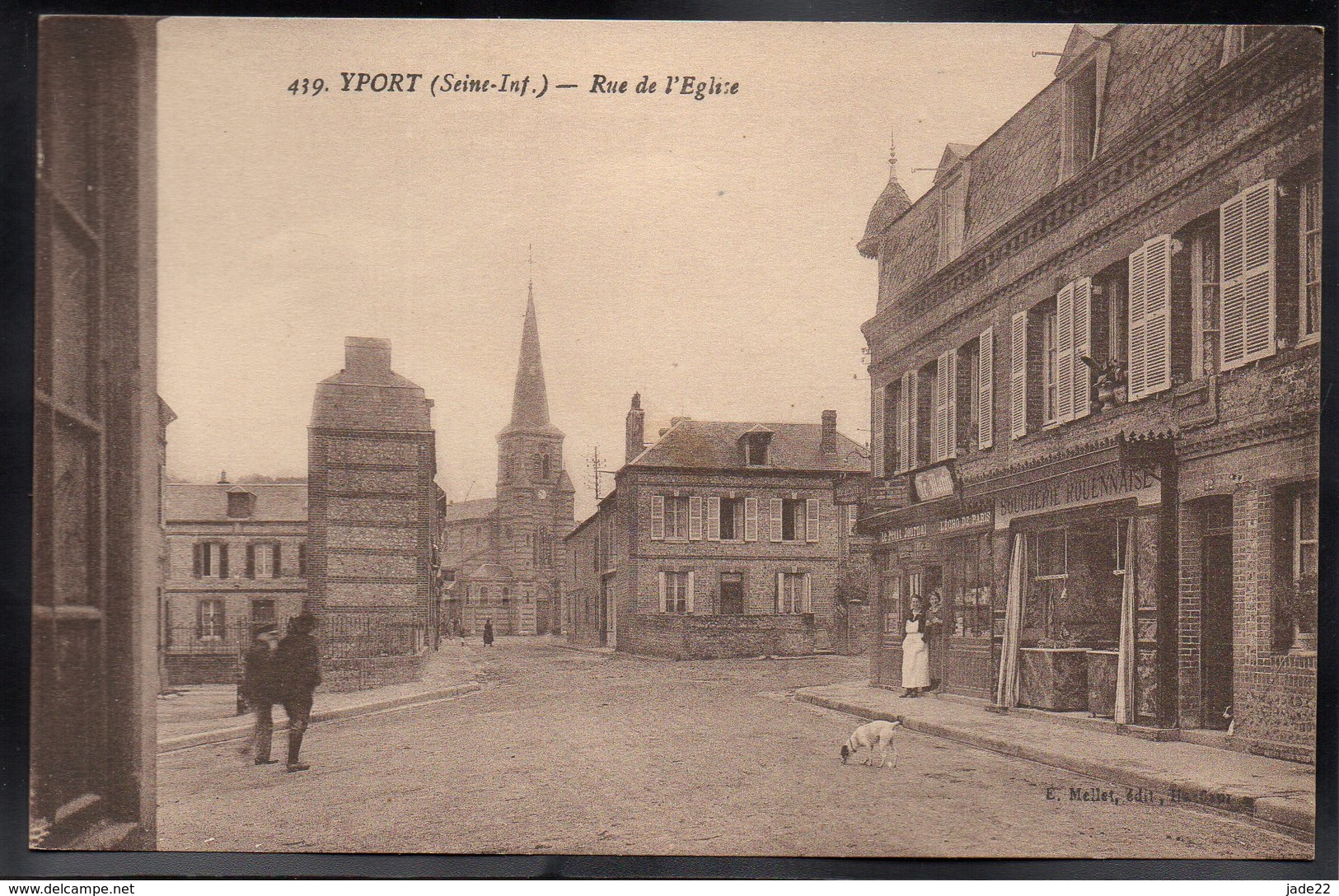 YPORT 76 - Rue De L'Eglise - Boucherie Rouennaise - #B608 - Yport