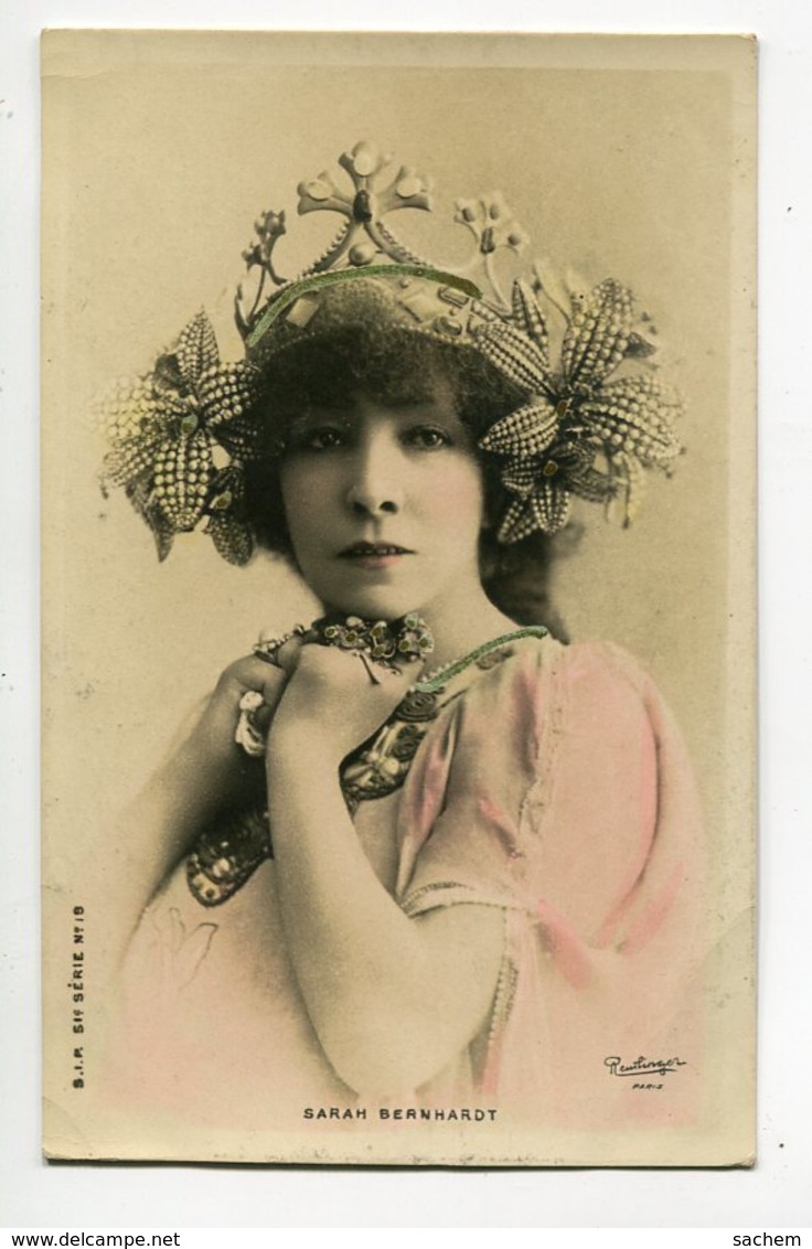 ARTISTE 1006 SARAH BERNHARDT Diademe Et Bijoux ART NOUVEAU 1904   Photogr  REUTLINGER - Theater