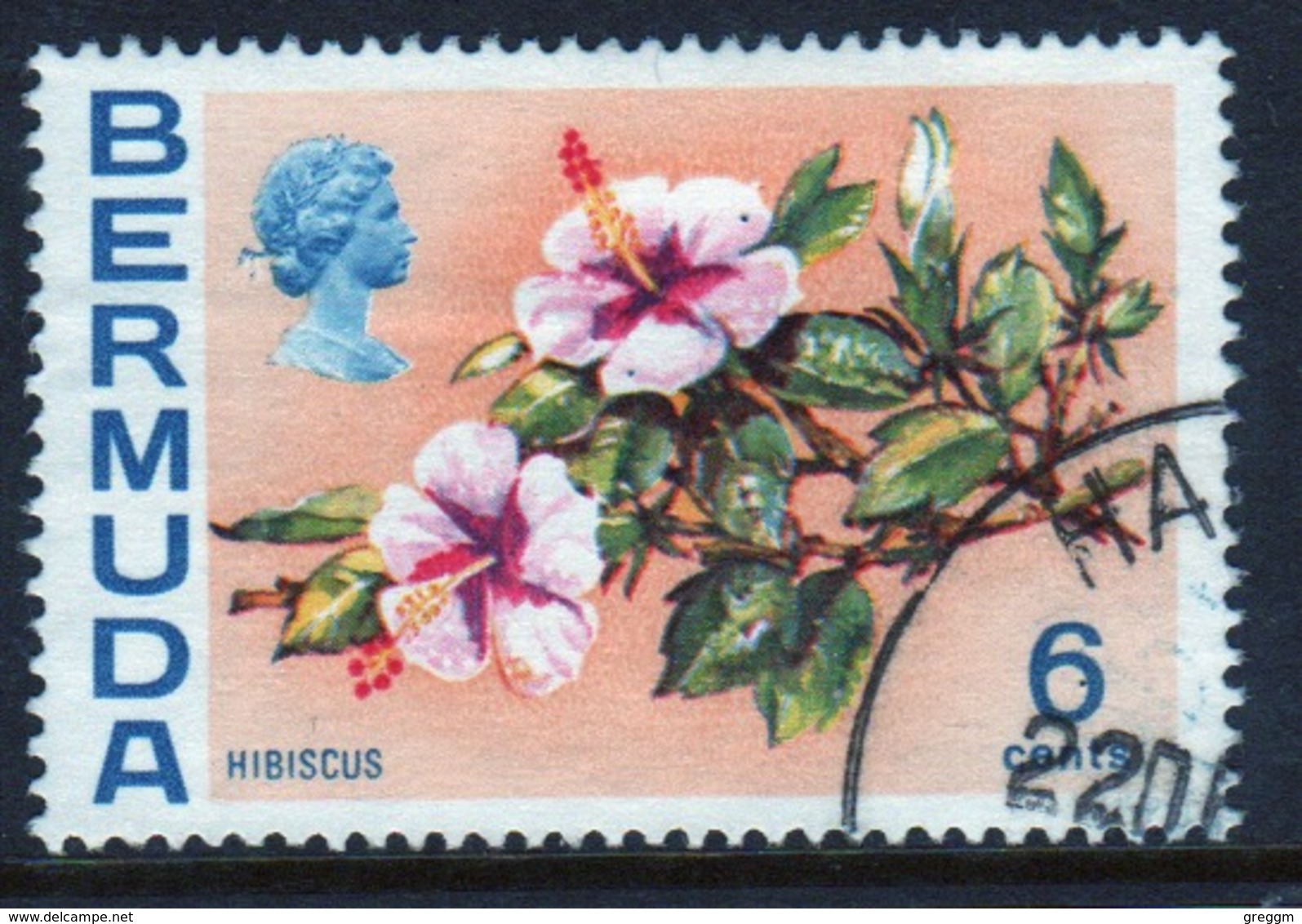 Bermuda Elizabeth II 1970 Single 6c Stamp From The Flowers Definitive Set. - Bermuda