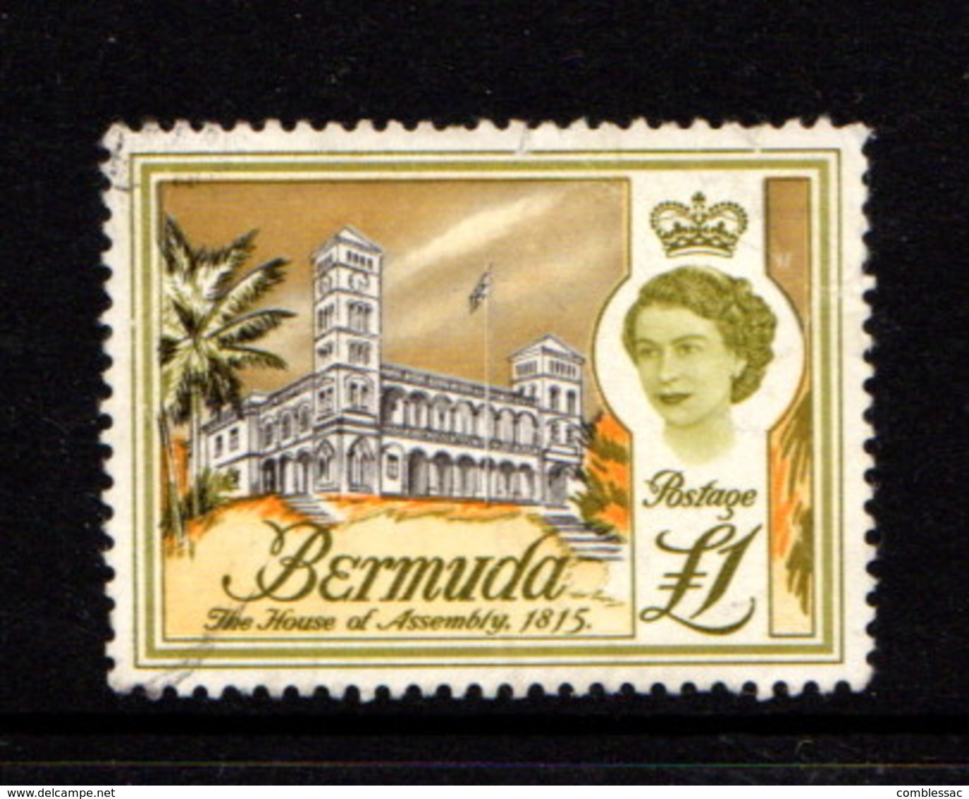BERMUDA    1962    £1  Black  Olive  And  Orange    USED - Bermuda