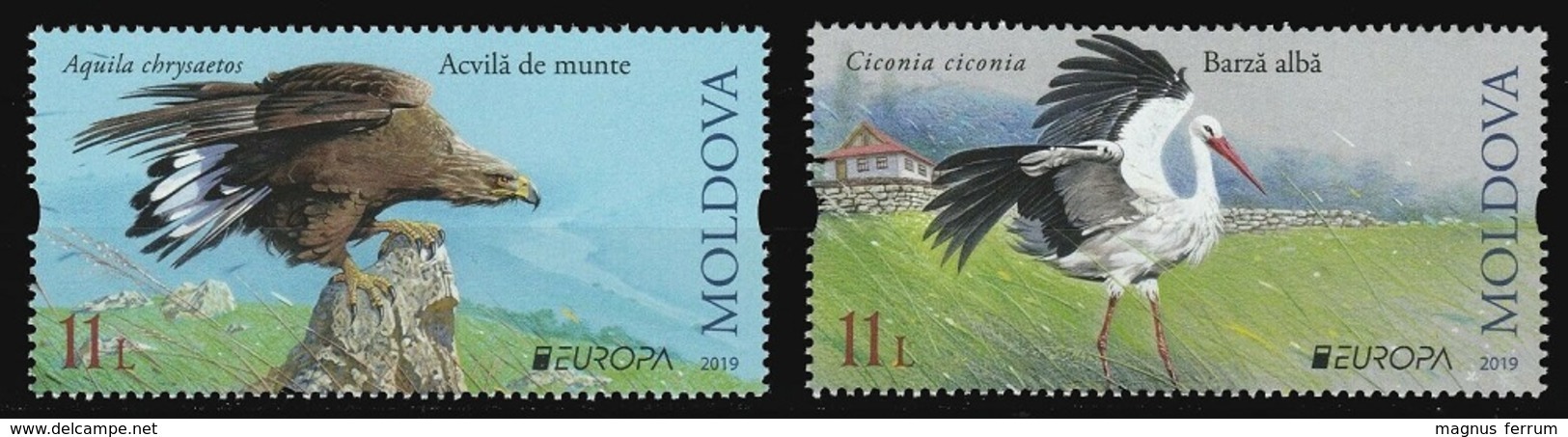 2019 Moldova, Europa, CEPT, National Birds, 2 Stamps, MNH - 2019