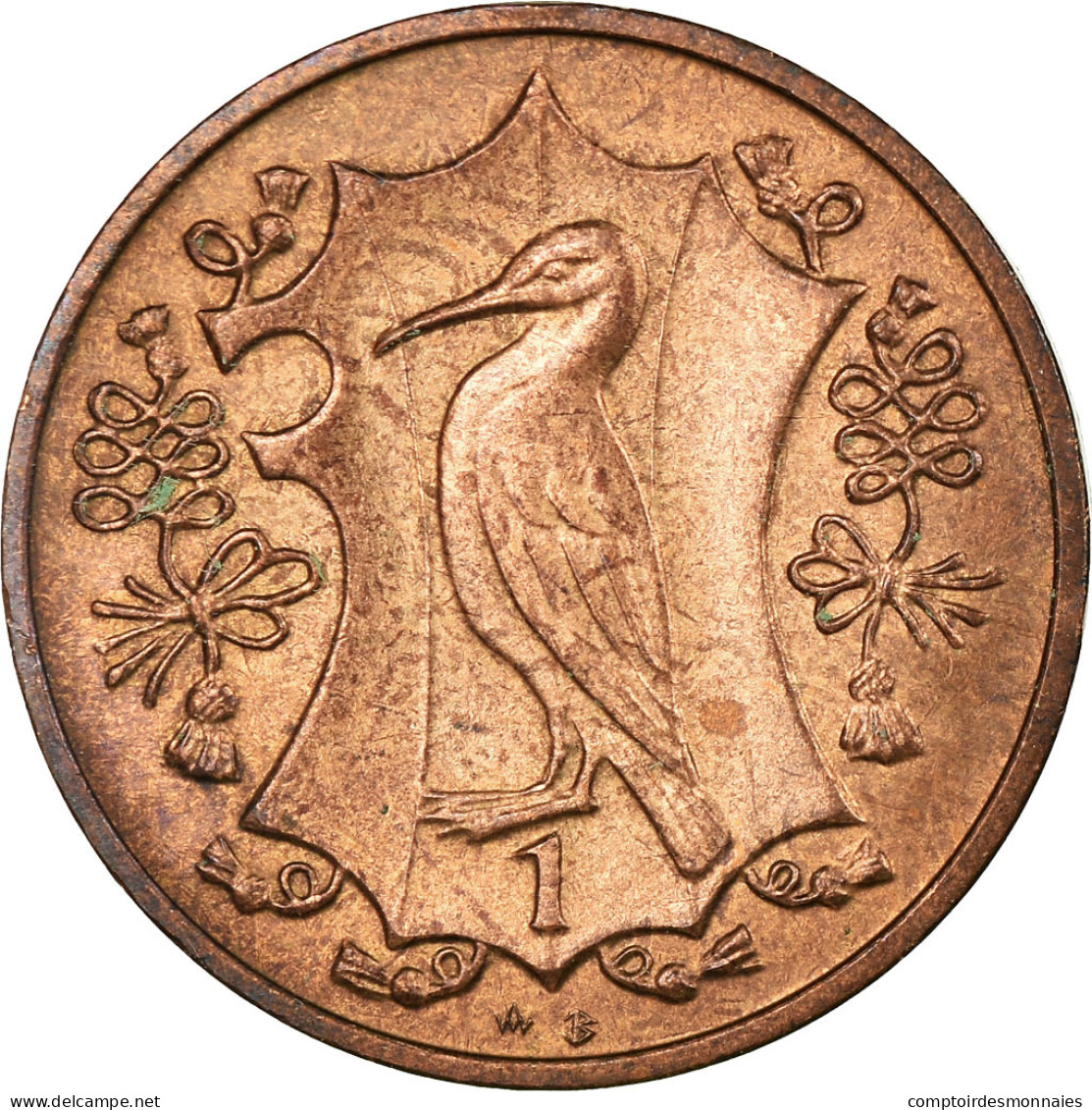 Monnaie, Isle Of Man, Elizabeth II, Penny, 1987, TTB, Bronze, KM:143 - Eiland Man