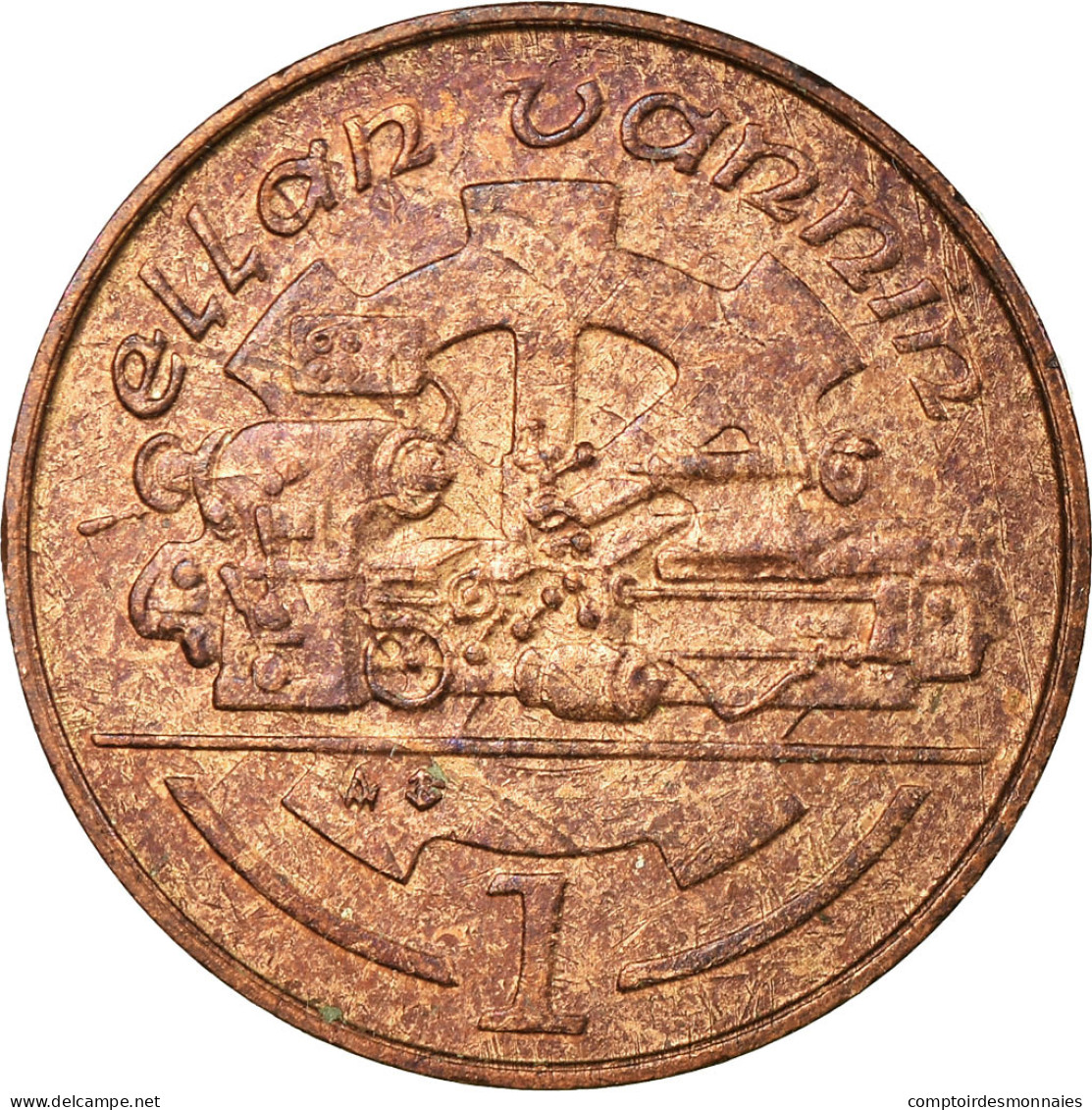 Monnaie, Isle Of Man, Elizabeth II, Penny, 1989, TTB, Bronze, KM:207 - Île De  Man