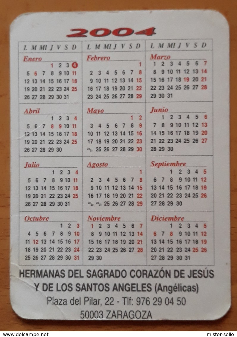 2004. CALENDARIO RELIGIOSO. - Tamaño Pequeño : 2001-...