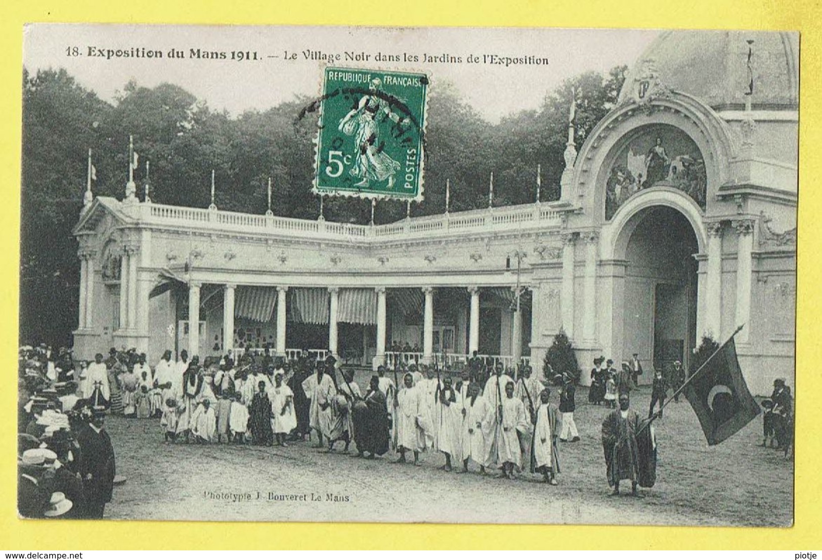 * Le Mans (Dép 72 - Sarthe - France) * (Phototypie J. Bouveret, Nr 18) Exposition, Expo 1911, Village Noir Et Les Jardin - Le Mans