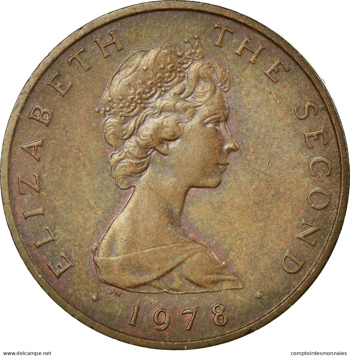 Monnaie, Isle Of Man, Elizabeth II, 2 Pence, 1978, TTB, Bronze, KM:34 - Île De  Man