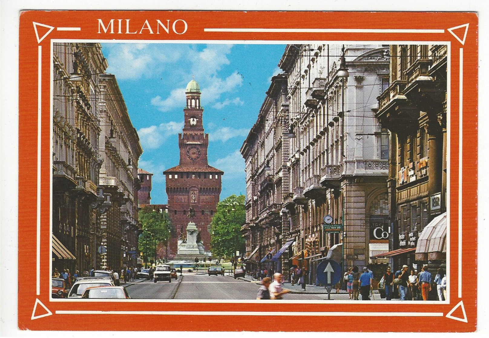 ITALIE.- MILANO.- Via Dante. Castello Sforzesco - Milano (Milan)