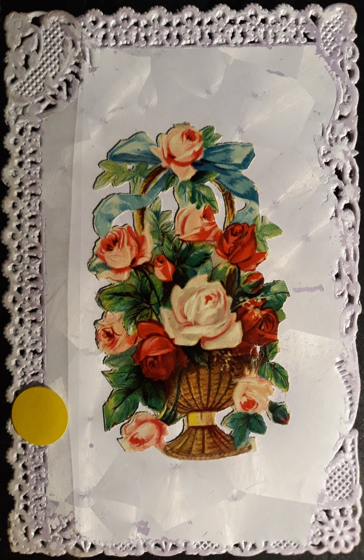 N°295 -  ) CPA FANTAISIE -DECOUPIS-DENTELLE-ROSES-CHROMO - Other & Unclassified