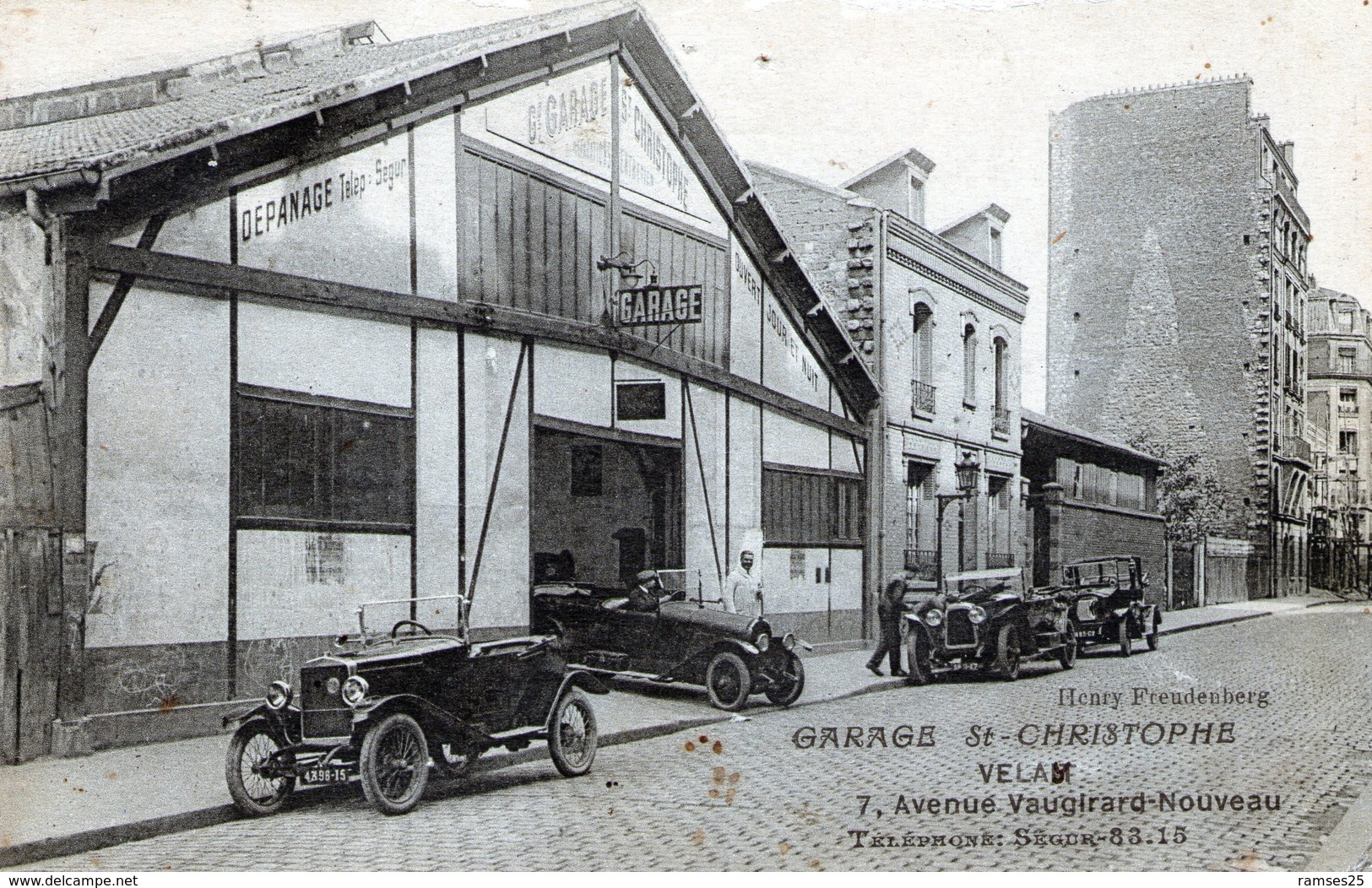 (132) CPA  Paris  7 Avenue Vaugirard   Garage St Christophe - Arrondissement: 15